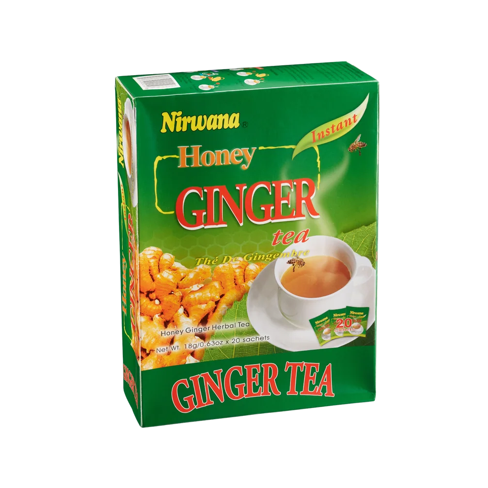 Nirwana Honey Ginger Tea – Instant Tea Blend (10 & 20 Sachets) | Soothing Herbal, Caffeine-Free Wellness Tea