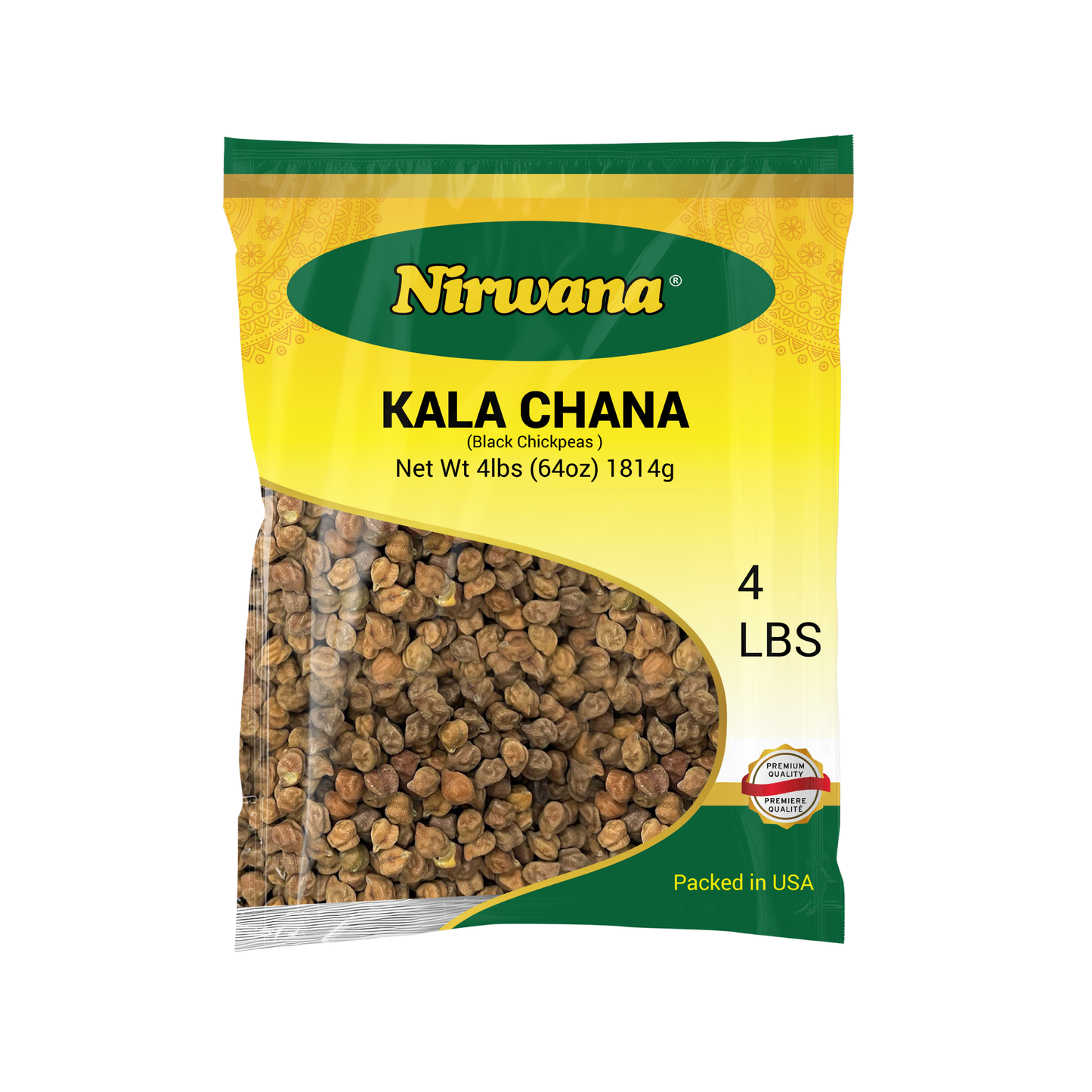 Nirwana Split Chickpeas (Chana Dal) – 4 lbs Bag | Premium Split Lentils for Curries & Soups