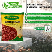 Nirwana Red Kidney Beans (Light) – 4 lbs Bag | Premium Dry Beans for Soups & Everyday Cooking