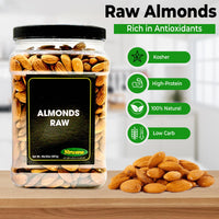 Raw Almond – Premium Quality & Unsalted| Packed with Vitamin E, Protein, and Fiber | Perfect for Healthy Snacks, Baking, Trail Mix, & Charcuterie Boards | 32 oz by Nirwana