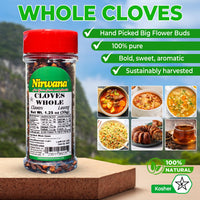 Nirwana Cloves Whole – 1.25 oz Extra-Small Jar | Luang • Clavo | Premium Whole Cloves for Cooking, Baking, Tea & Spice Blends