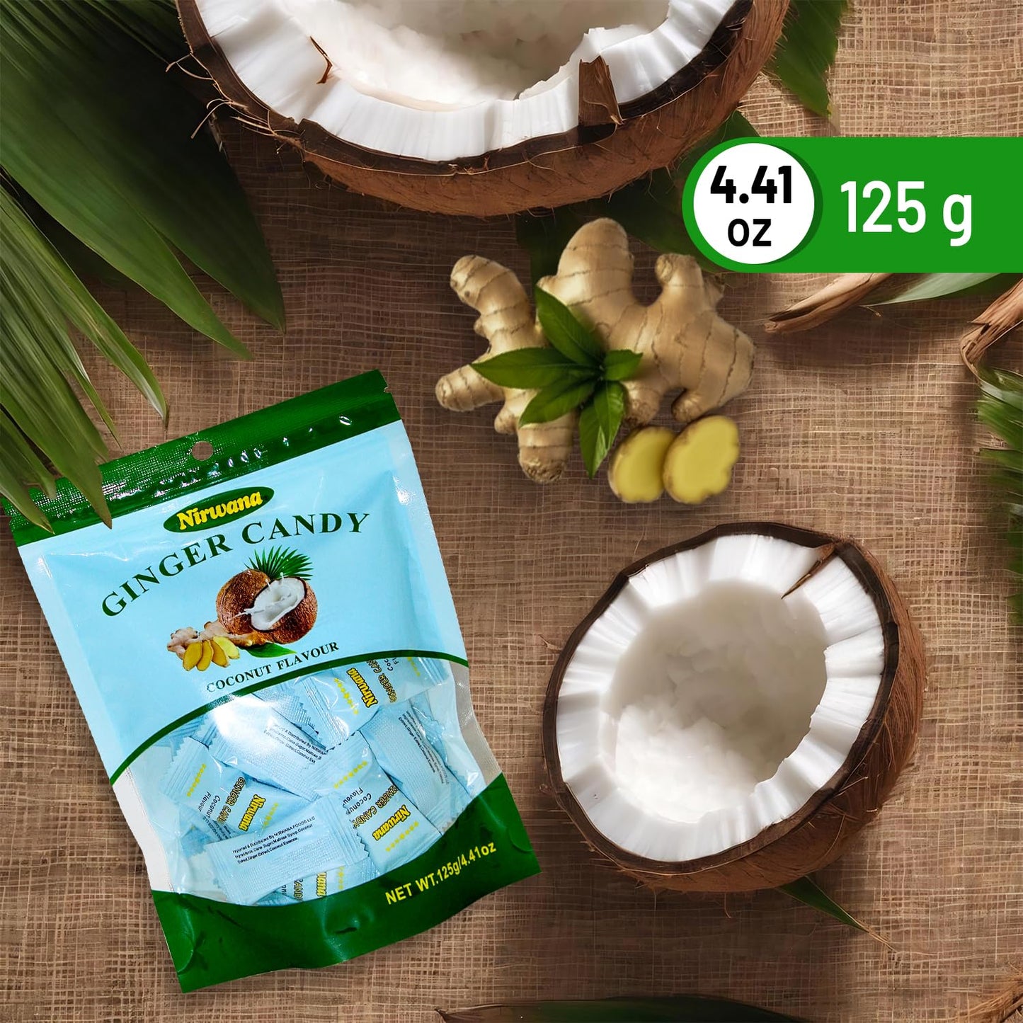 Ginger Coconut Candy – Sweet & Spicy Treat with Hints of Maltose Syrup, Coconut Essence, and Ginger Extract