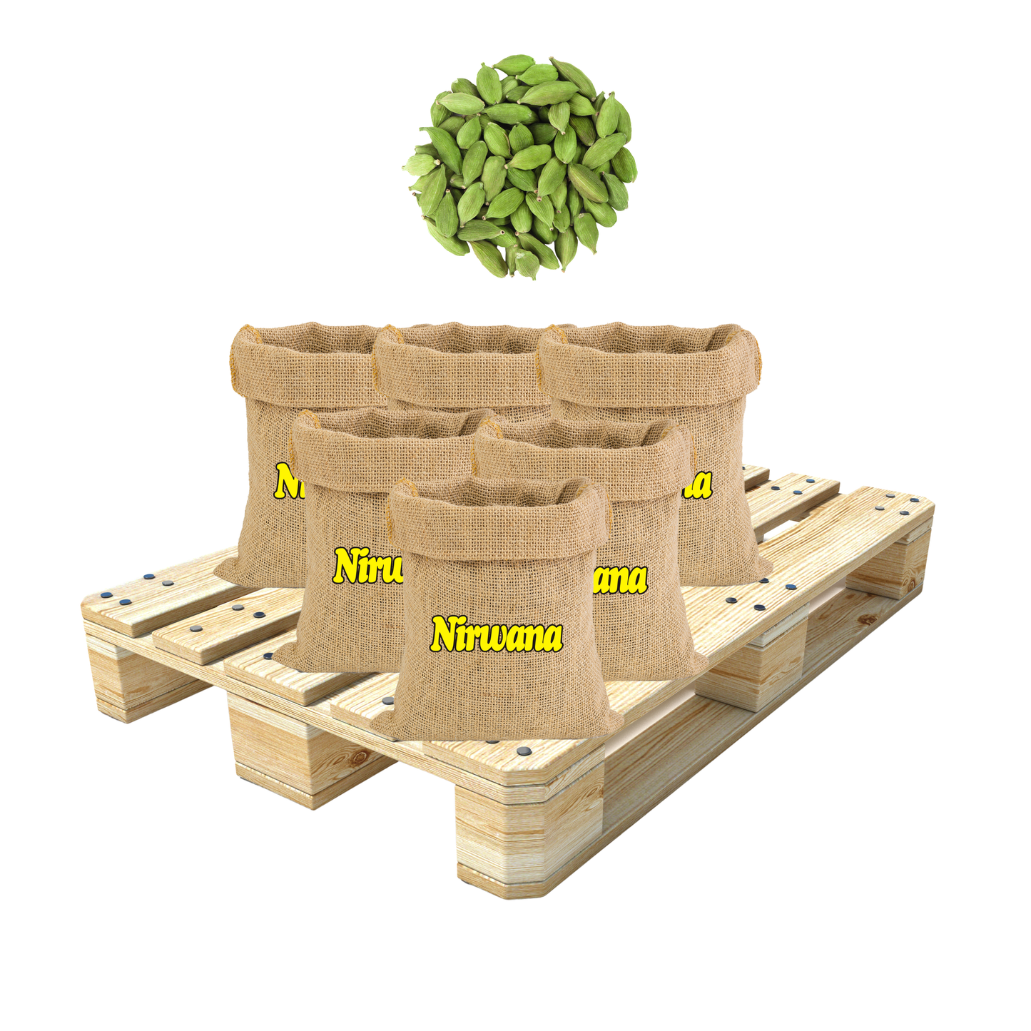 Nirwana Premium Green Cardamom Pods – Bulk Wholesale | 44 lb Box & Pallet Options