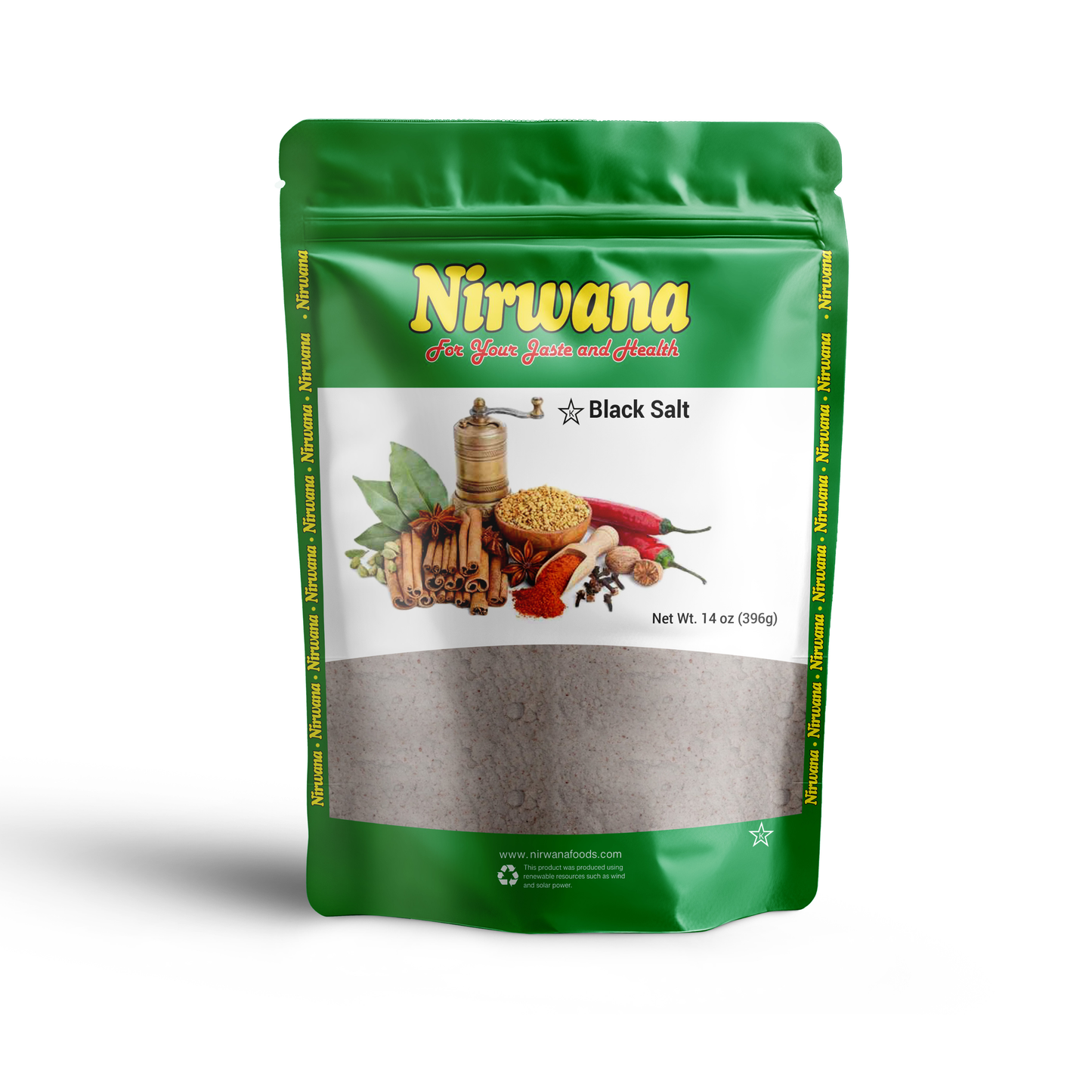 Nirwana Black Salt – 14 oz Small Bag | Premium Kala Namak for Cooking, Chaat, Seasoning & Spice Blends