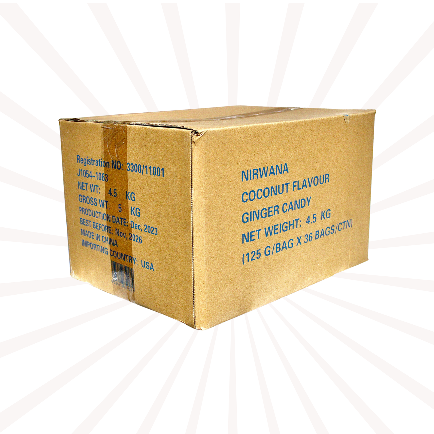 Nirwana Ginger Candy – Wholesale/Bulk (36 Units per Case)