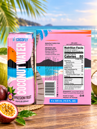 CocoFly Coconut Water | Naturally Refreshing Tropical Hydration | 100% Juice | No Added Sugar | 10.8 fl oz (320mL) Pack of 4