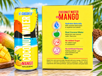 CocoFly Coconut Water | Naturally Refreshing Tropical Hydration | 100% Juice | No Added Sugar | 10.8 fl oz (320mL) Pack of 4