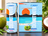 CocoFly Coconut Water | Naturally Refreshing Tropical Hydration | 100% Juice | No Added Sugar | 10.8 fl oz (320mL) Pack of 4