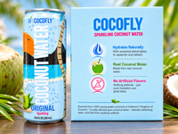 CocoFly Coconut Water | Naturally Refreshing Tropical Hydration | 100% Juice | No Added Sugar | 10.8 fl oz (320mL) Pack of 4