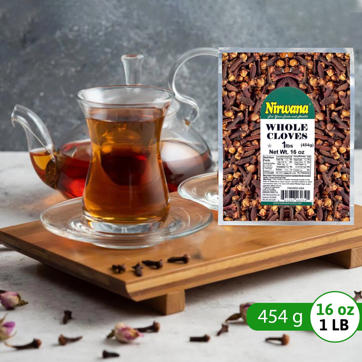 Nirwana Cloves Whole 1 lb | 16 oz | Laung | Clavo | (454g) Premium Quality for Cooking, Baking, and Beverages