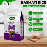 Nirwana – Naturally Aged Authentic Long Grain White Basmati Rice – 4 lbs