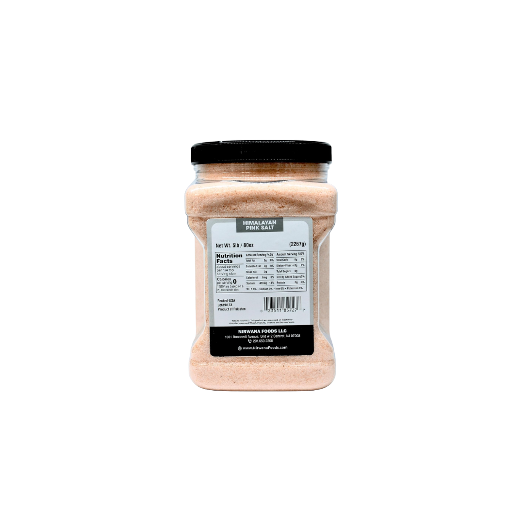 Nirwana Himalaya Pink Salt – Fine Grain (5 lb Jar)