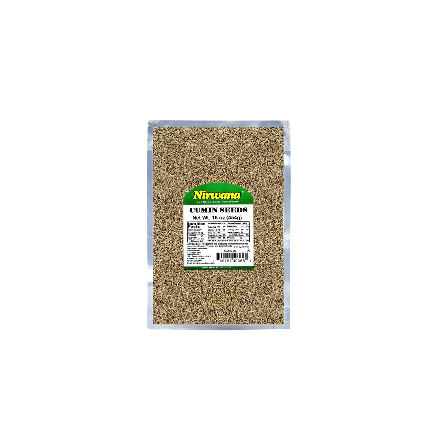 Nirwana Whole Cumin Seeds – 1lb (16oz / 454g)