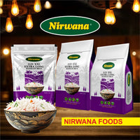 Nirwana – Naturally Aged Authentic Long Grain White Basmati Rice – 2 lbs Pouch