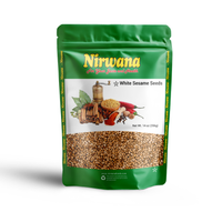 Nirwana White Sesame Seeds 14 oz – Premium Nutty & Crunchy Whole Seeds, Perfect for Baking, Toppings, Salads & Spice Blends, Resealable Stand-Up Pouch, All-Natural Gourmet Seasoning