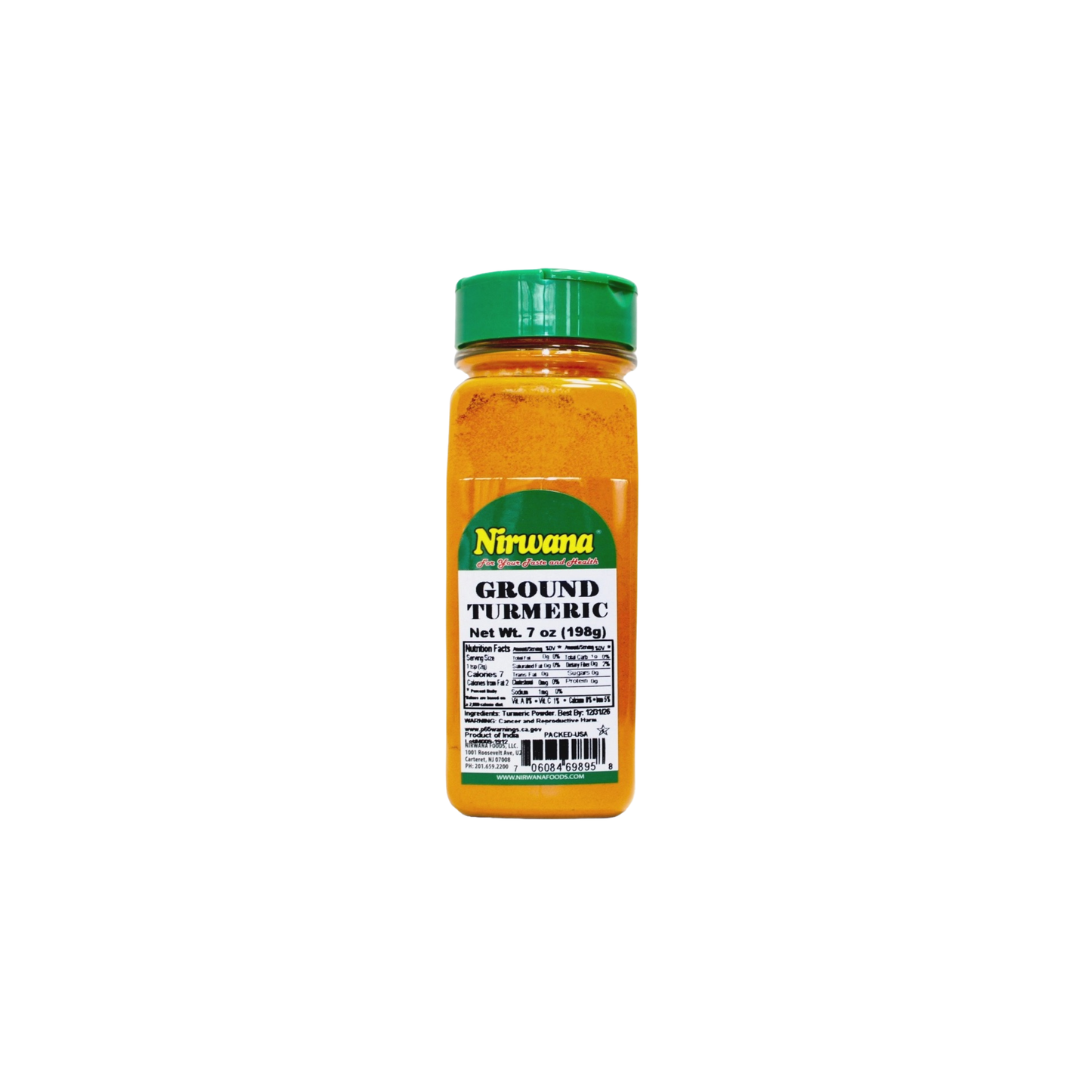 Nirwana Turmeric Powder – 7 oz Small Jar | Vibrant, Aromatic, Premium Quality Spice