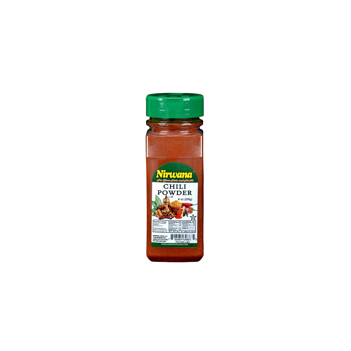 Nirwana Chili Powder Mild – 8 oz Small Jar | Bold, Aromatic & Mildly Spicy