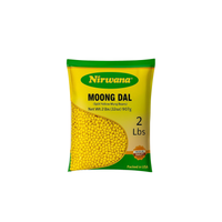 Nirwana Yellow Split Moong Beans (Moong Dal) – 2 lbs Bag | Protein-Rich Lentils for Indian Cooking & Soups