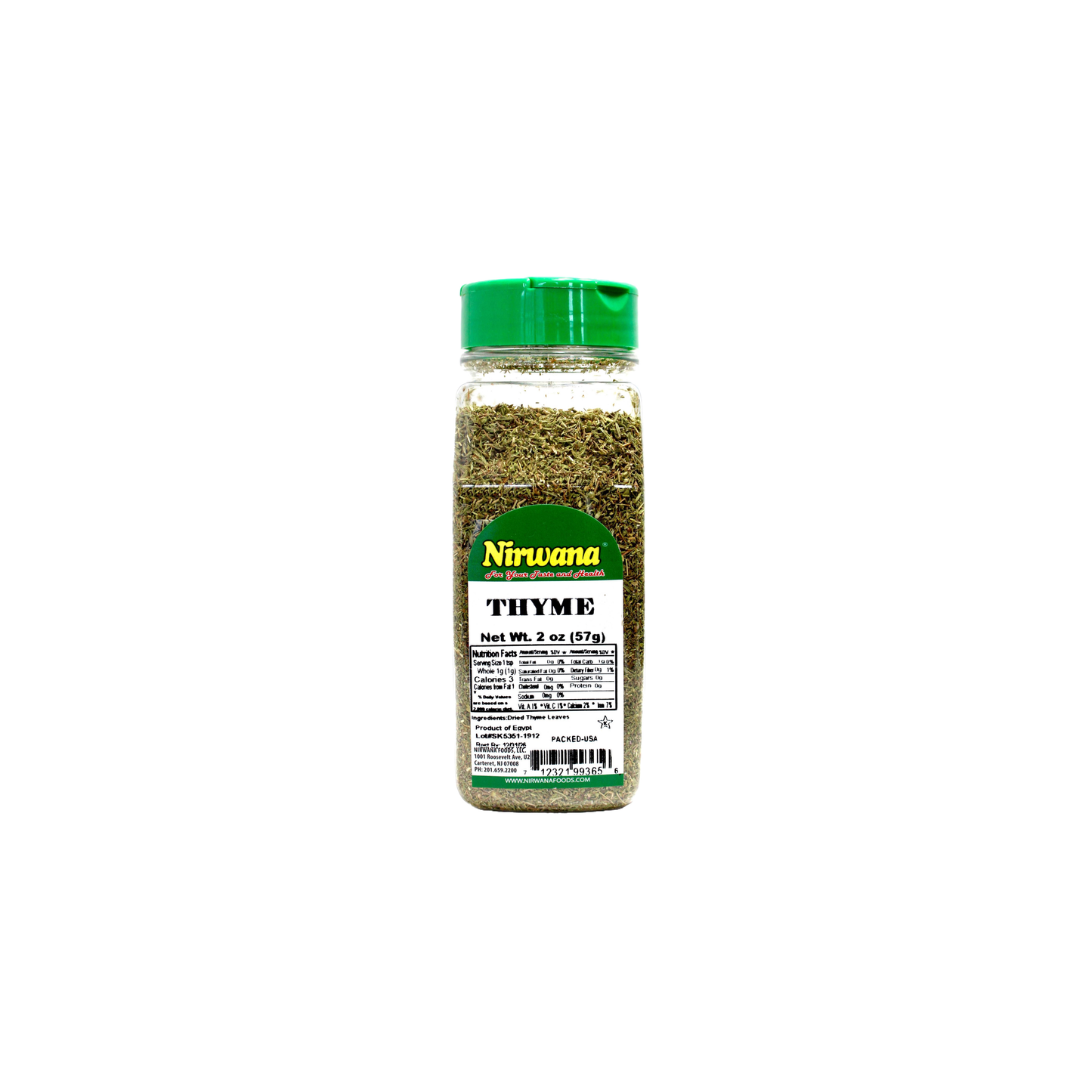 Nirwana Thyme – 2oz Small Jar | Premium Dried Thyme for Cooking & Spice Blends