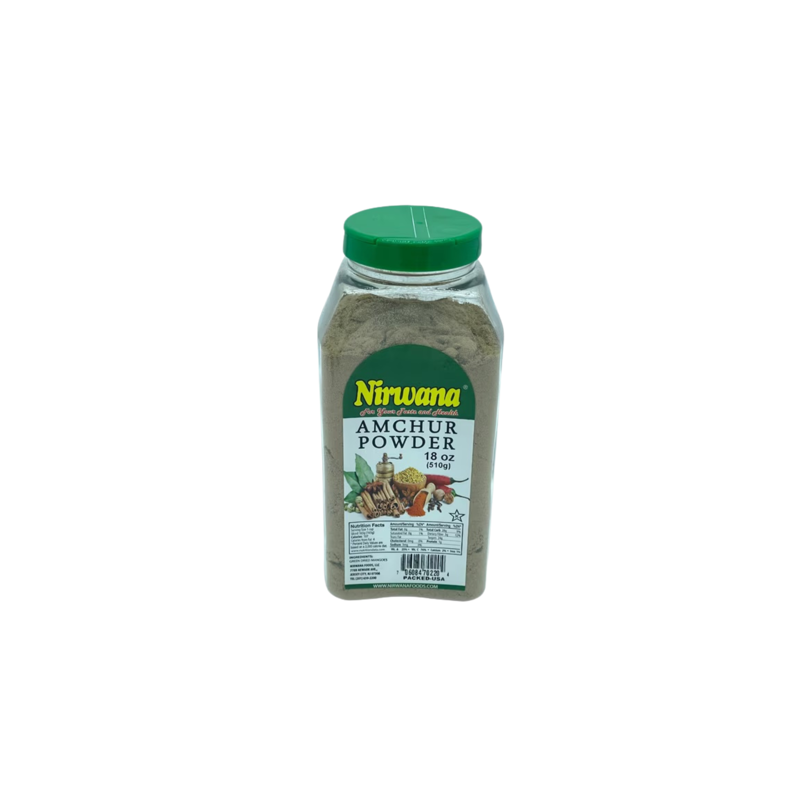 Nirwana Amchur Powder – 18oz Medium Jar | Premium Dried Mango Powder f ...