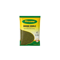 Nirwana Whole Moong Beans (Moong Whole) – 4 lbs Bag | Premium Green Mung Beans for Soups & Curries