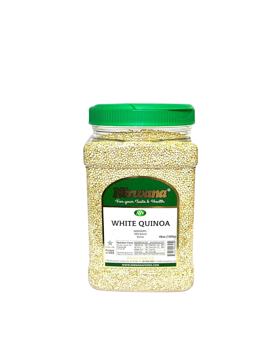 Nirwana White Quinoa – Premium Superfood (48 oz Jar)