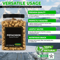 Nirwana Roasted & Salted Pistachios – Premium Quality (Jar)