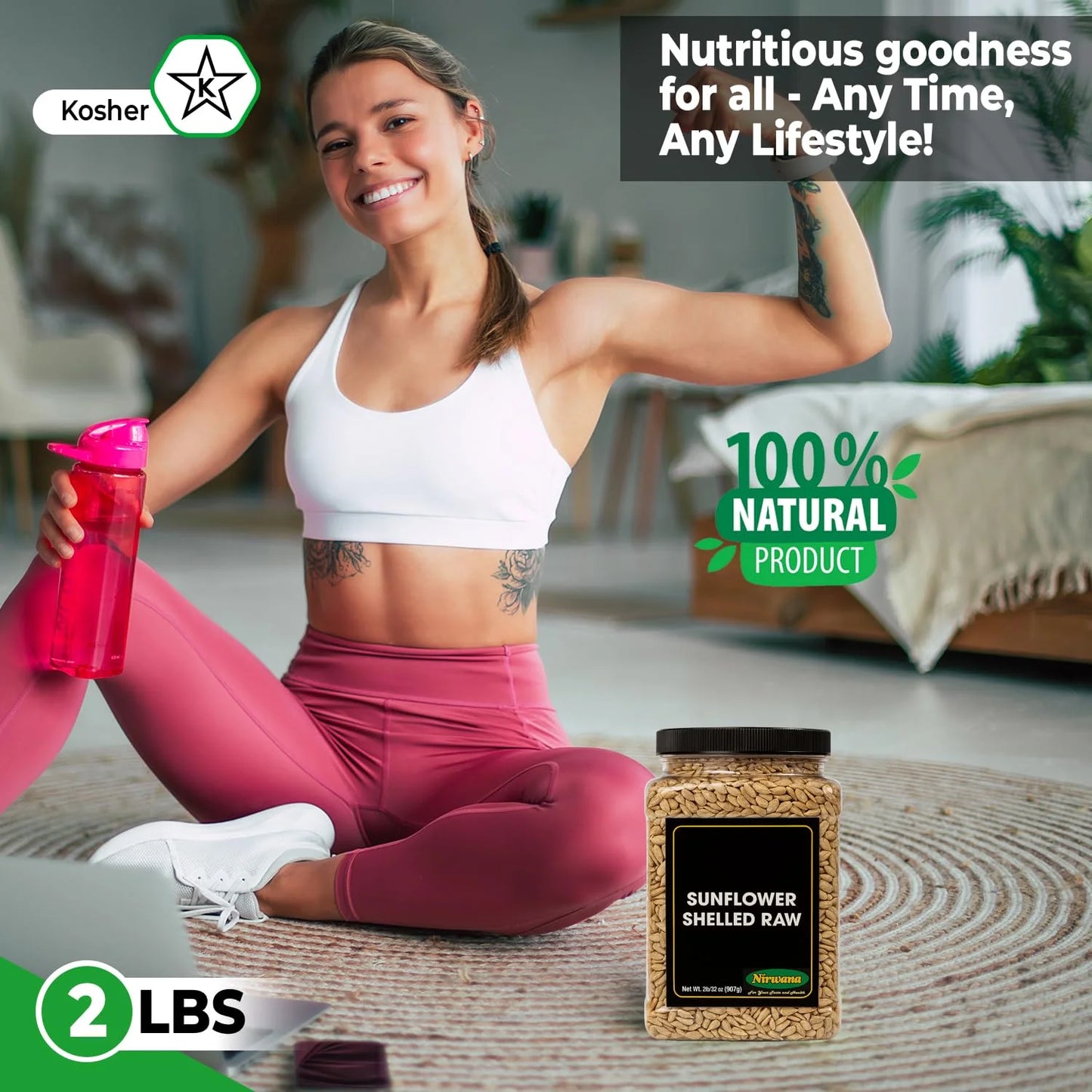 Nirwana Sunflower Shelled Raw – Premium Quality (Jar)