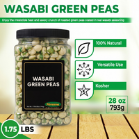 Nirwana Wasabi Green Peas – Crunchy & Spicy Snack (Large Jar)