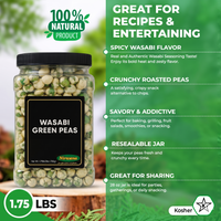 Nirwana Wasabi Green Peas – Crunchy & Spicy Snack (Large Jar)