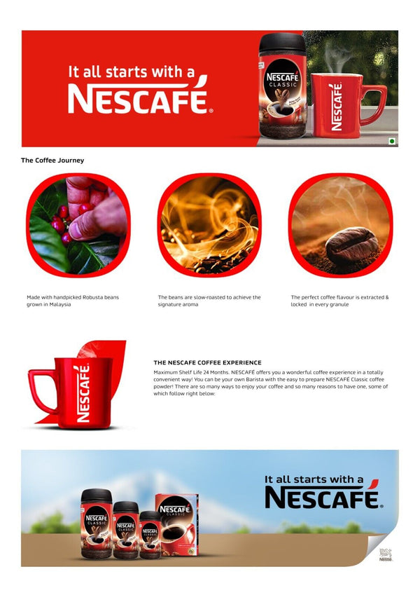 NESCAFE COFFEE ORIGINAL 7OZ / 200g - GLASS JAR